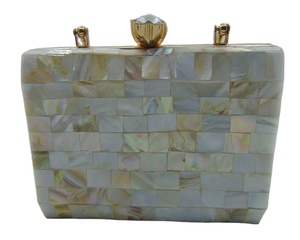 2022 New Party Fashion Wedding Bling <b>Clutch</b> Purse Evening Bag Women mother of pearl metal hand bag - Product Image 1