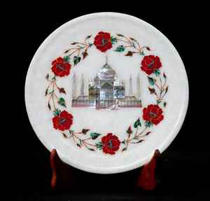 Recuerdo Circular Grabado en Ágata Hecho a Mano por Proveedor Indio - Product Image 2