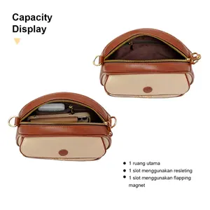 Elegante Bolso Kyna para Mujer, Estilo Bandolera, Cuero Sintético Premium con Textura Satinada y Logotipo Dorado - Product Image 6