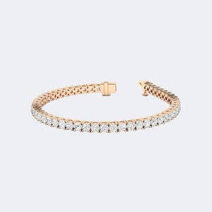 Pulsera de lujo con diamantes cultivados en laboratorio de corte brillante redondo de 7.00 CTW para mujer, joyería de aniversario de bodas en oro macizo de 9K, 14K, 18K. - Product Image 1