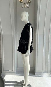 Coshe Soyoung, conjunto de minivestido de encaje romántico para mujer, cintura Natural, elegante, informal, uso diario, patrón Floral, volantes, tejido dulce - Product Image 5