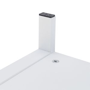 Modern <b>White</b> Side Intersection Style <b>Bedside</b> Table with Two-Layer Drawer Ash Wood Top for Living Room or Apartment ODM Supply - Product Image 6