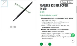 Jewelry Double End Scriber <b>Tool</b> 4 Inch Steel Metal Marking Layout <b>Engraving</b> Precision Hand <b>Tool</b> | Item No GS-662G - Product Image 3