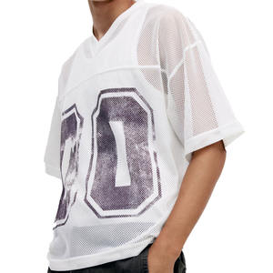 Camiseta deportiva unisex transpirable de malla lisa extragrande estilo B2B para fútbol americano, personalizada, proveedor mayorista OEM ODM - Product Image 3
