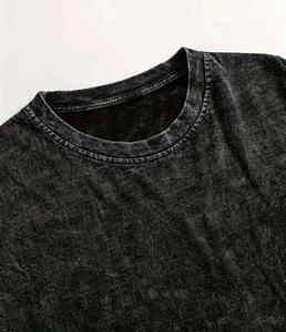 Camisetas de Hombre con Lavado Ácido, Coloridas, de Tela Gruesa, con Efecto Desgastado y Decolorado por el Sol - Product Image 3