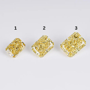 Diamante CVD Cultivado en Laboratorio, Corte Radiante, Color Amarillo Fantasía, Piedra Suelta Solitaria, Certificado IGI, para Joyería - Product Image 1