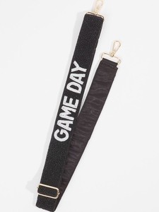 Collegiate perlé sangle sac à main sangle en noir blanc puissant puissant tigre perlé sac à main sangle orange broderie - Product Image 4