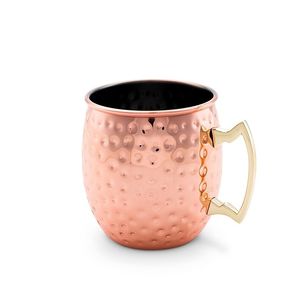 High-End Hammered <b>Copper</b> <b>Mug</b> with Unique Designer Handle for Restaurant and Hotel Supply Drinking Vessel - Product Image 4