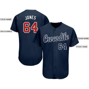 Maillot de baseball tendance USA à boutons, uniforme personnalisé pour jeunes, adultes, hommes, femmes, tenue d'équipe - Product Image 2