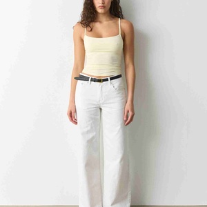 Camiseta sin mangas de algodón 100% tejida para mujer, sexy, moldeadora, ajustada, para salir de fiesta, corsé, top de tirantes, ¡gran oferta! - Product Image 6