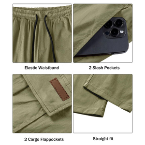 Cargo Jogger Pants for Men's Wholesale Custom 100% Cotton Canvas Lightweight Casual Plain OEM Pockets Breathable Long - Product Image 5