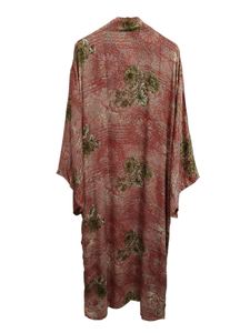 ชุดคลุมกิโมโนผ้าไหมซารีวินเทจแบบแพทช์เวิร์ค ชุดคลุมบิกินี่ ชุดนอน ชุดคลุมยาว ทำด้วยมือจากผ้าไหมซารีอินเดียรีไซเคิลวินเทจ - Product Image 6