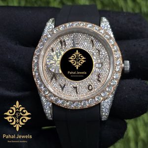 Reloj de Lujo para Mujer Pahal Jewels con Diamantes, Caja de Acero Inoxidable de 40 mm, Analógico de Cuarzo, Cristal de Zafiro, Correa de Acero Inoxidable de 20 mm - Product Image 2