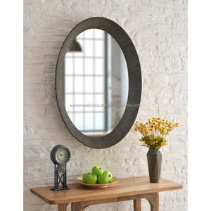 Miroir décoratif ovale simple en métal, miroir mural de luxe pour salle de bain, meilleure qualité, accessoire de décoration intérieure unique - Product Image 3