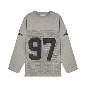 Vente en gros de vêtements en tricot personnalisés avec logo, pull en tricot à col en V, t-shirt à manches courtes en crochet, maillots de football et de basketball en tricot - Product Image 6