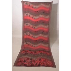 ผ้าไหมโพลีวินเทจพิมพ์ลาย สำหรับตัดเย็บชุดอินเดีย วัสดุงานฝีมือ ผ้าสำหรับเย็บปักถักร้อย สิ่งทอแบบดั้งเดิม - Product Image 3