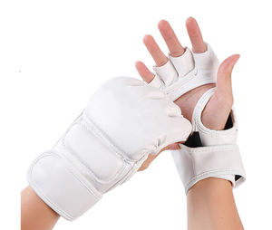 ถุงมือ MMA แบบครึ่งนิ้ว หนัง PU พิมพ์ลายแบบ Sublimation ปิดด้วยเวลโคร สำหรับศิลปะการต่อสู้และฝึกซ้อม เหมาะสำหรับผู้ใหญ่ อายุ 14 ปีขึ้นไป - Product Image 3