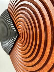 งานตกแต่งผนังทรงกลมทันสมัย ดีไซน์หรูหรา ทำจากไม้ สำหรับตกแต่งบ้านสไตล์โมเดิร์น ติดผนังสูง - Product Image 2