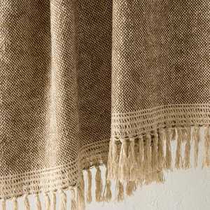 100% Cotton Woven Designer Fringe <b>Throw</b> Blanket | Boho Decorative Sofa Blanket | Home Decor Woven <b>Throw</b> - Product Image 2