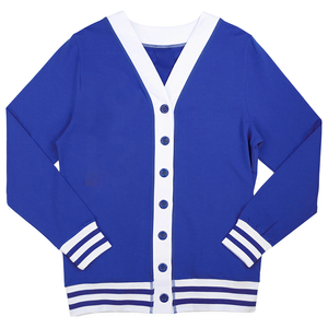 GS <b>University</b> Custom V-Neck Cardigans Sweaters Men's & Women's 480g Polyester Cotton Knit Breathable Winter Solid Coat Wholesale - Product Image 1