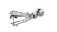 Nouvelle ligne de production de bonbons durs entièrement automatique avec pré-mélangeur-cuiseur intégré, capacité de 200 kg/h, contrôle PLC