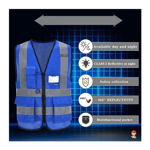 Chaleco de Seguridad Vial Reversible para Hombre, Ligero, de Lona Lavada, Impermeable, con Diseño Reflectante Personalizado de Alta Visibilidad - Product Image 5