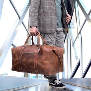 Sac de voyage en cuir véritable de buffle 24 pouces, fourre-tout de style vintage pour cadeau de fête des mères - Product Image 6