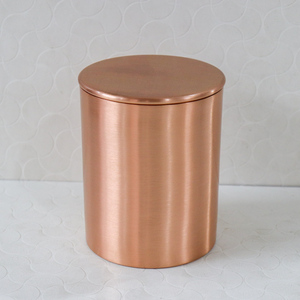 Hot selling Copper Candle Jar with lid Natural Finish 4oz 8oz 10 oz Luxury Copper Jar for Candles matte finish candle jar - Product Image 3