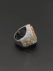 Bague de fiançailles personnalisée en forme de flocon de neige, sertie de diamants Moissanite, style Hip Hop, en argent 925 plaqué or rose et rhodium, pour homme - Product Image 6