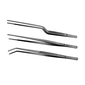 Pince de cuisine de précision à pointe droite en acier inoxydable pour la présentation culinaire, pour usage professionnel des chefs en cuisine, OEM - Product Image 2