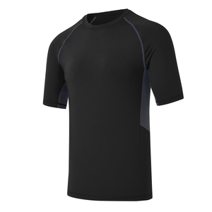 Custom Rashguard <b>Compression</b> <b>Shirt</b> Short Sleeve Quick Dry Polyester Spandex Athletic OEM ODM Supplier - Product Image 6