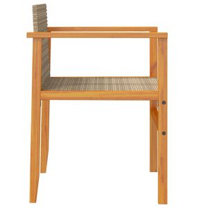 Silla de Jardín de Ratán PE Beige Resistente a los Rayos UV, Materiales Duraderos para Uso en Exteriores - Product Image 6