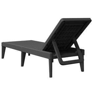 Chaise longue standard en polypropylène 100% anthracite - Product Image 6