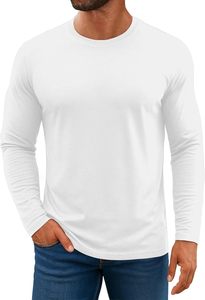 Camiseta de Manga Larga con Cuello Redondo para Hombre, Color Naranja, Corte Regular, Informal, Tejida, Color Sólido, Nuevo Modelo Personalizado, Fabricación ODM OEM, Venta al por Mayor - Product Image 6