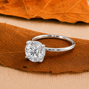 Premium 2CT Round Brilliant Cut Lab Diamond Engagement <b>Ring</b> 10K 14K Solid Gold IGI Certified Women's Solitaire Fine Jewelry - Product Image 5