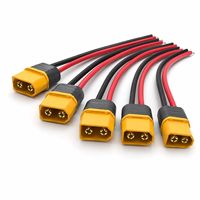 Câble adaptateur haute température 10 12 14 16 AWG avec gaine en silicone, connecteur XT60 femelle vers XT30 mâle, faisceau de câbles pour usage automobile