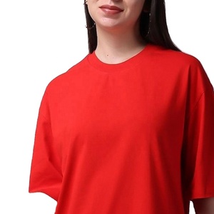 Nouvel Arrivage T-shirt Femme Personnalisé 100% Coton Léger Col Rond Manches Courtes Coupe Ample Écologique Broderie Bouton - Product Image 5