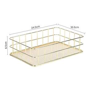 Panier de rangement industriel en métal de qualité supérieure, organisateur durable pour le rangement sur le comptoir de cuisine - Product Image 2