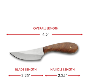 Cuchillo de Supervivencia y Caza Delgado de 4.5 Pulgadas, Hoja Recta de Acero Inoxidable con Empuñadura de Madera, Funda Marrón, Grado Industrial OEM - Product Image 6