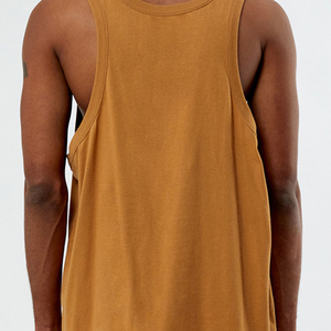 เสื้อกล้ามออกกำลังกายผู้ชายแบบใหม่ สไตล์สตรีทแฟชั่น ระบายอากาศได้ดี ผลิตจากผ้าถัก ผสมสแปนเด็กซ์/คอตตอน คอกลม สีพื้น - Product Image 5