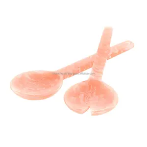 Juego de herramientas para ensalada de resina de remolino blanco, ensaladera grande con cuchara, tenedor, vajilla para uso doméstico o hotelero - Product Image 1