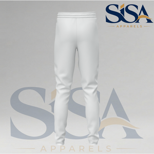 Custom <b>White</b> Regular Fit <b>Trouser</b> Pant Polyester Fleece Apparel Sportswear Pakistan - Product Image 3