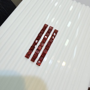Pierres précieuses AJ Gems, grenat rouge foncé naturel, taille princesse carrée, facettées, pierres précieuses lâches polies 5x5mm pour la fabrication de bijoux, Rajasthan - Product Image 3