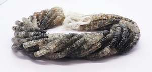 Perles Heishi en quartz rutilé noir naturel AAA, 7-8 mm, lisses, en forme de roue, 16 pouces - Product Image 6