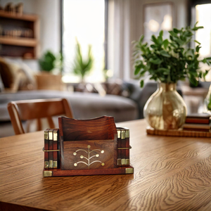 Handcrafted Wood <b>Pan</b> Stand Traditional Solid Wood Decorative Living Room Organizer Vintage Rustic Indian Handicraft Home Tools - Product Image 1