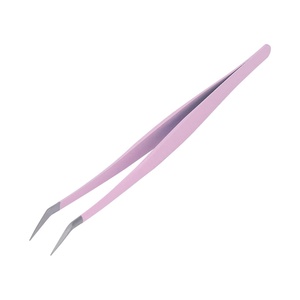 Pinzas para Pestañas con Punta Suave Antiestática de Acero Inoxidable para Extensiones de Pestañas, Herramienta Profesional para Extensiones de Pestañas 537 - Product Image 5