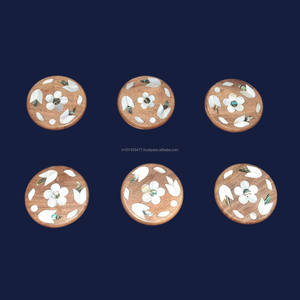 2025ใหม่ล่าสุดดีไซน์ลายดอกไม้สีชมพูและสีเขียวสำหรับแม่กระจกม็อบหินอ่อนทำจากหินอัญมณี - Product Image 5