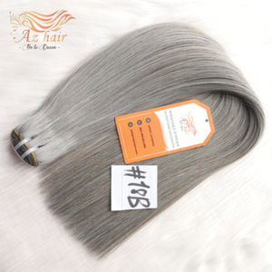 ผมมนุษย์แบบยืดได้ทำจากเส้นด้ายหนาสองชั้นสีเงิน - Product Image 6