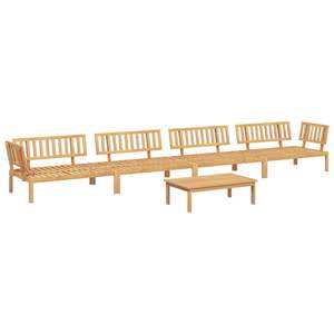 Conjunto de Sofá de Madera de Acacia Sólida, Muebles de Jardín Naturales Medianos-Grandes - Product Image 2