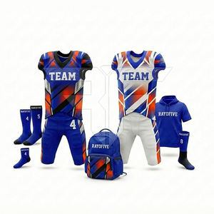 Uniformes de Fútbol Americano para Hombre Sublimados de Alta Calidad, Transpirables, con Logotipo Personalizado, Manga Corta, Secado Rápido - Product Image 4
